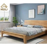北欧实木高箱床1.8米双人主卧婚床 经济型民宿卧室家具厂家定制